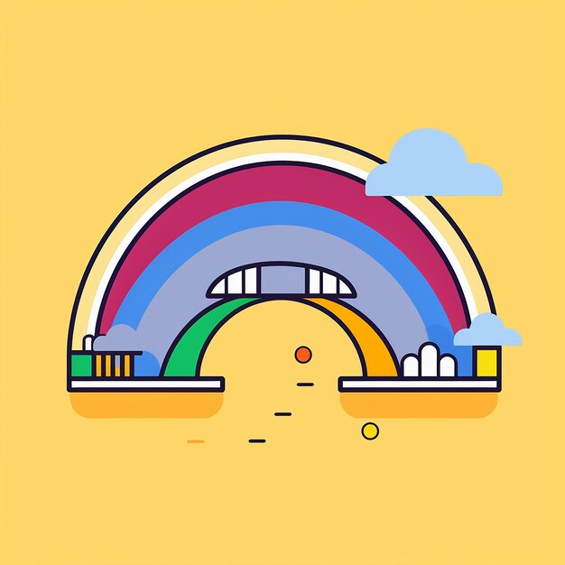 Foto rainbow_bridge_modern_line_icon_vector_line