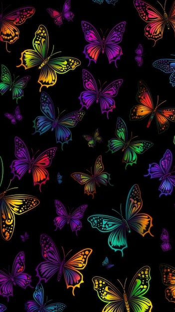 Обои Радужные бабочки на iphone и android. эти обои с радужными бабочками украсят ваш день. радужные обои, радужные обои, радужные обои, радужные обои,