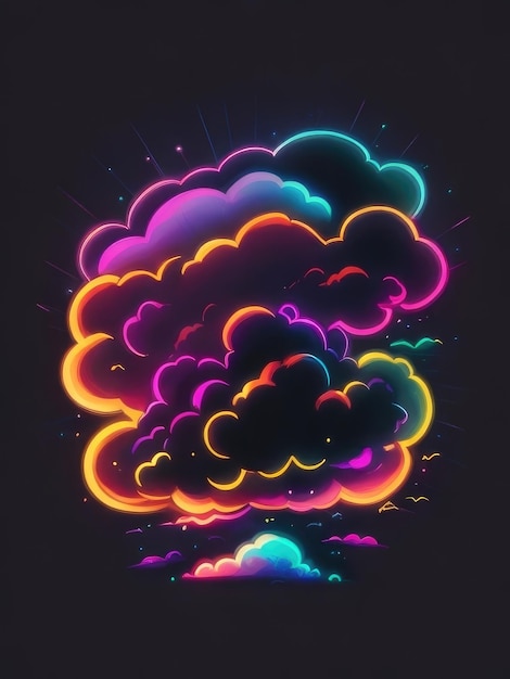 The rainbow clouds background