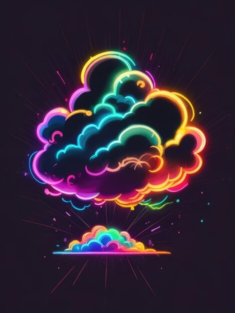 The rainbow clouds background