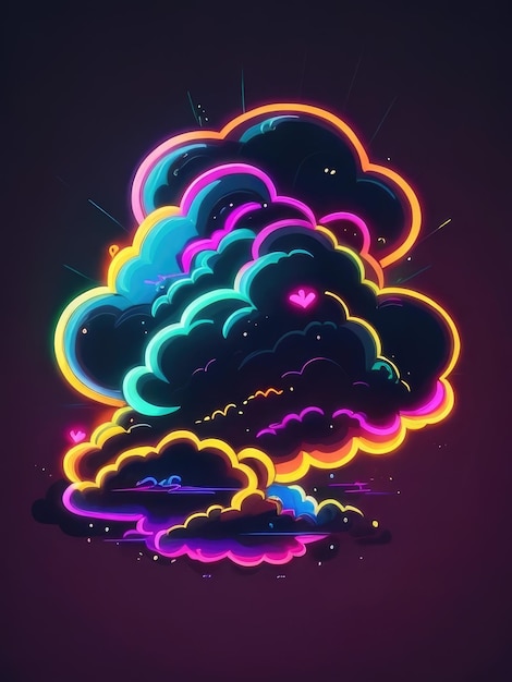 The rainbow clouds background