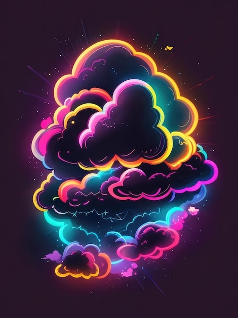 The rainbow clouds background