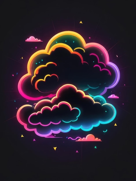 The rainbow clouds background