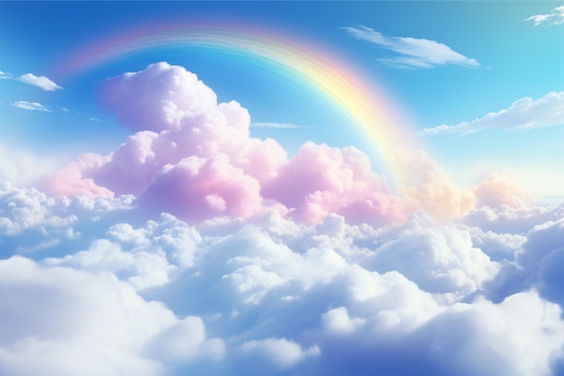 rainbow clouds sky