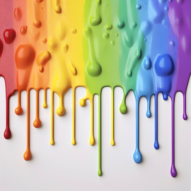 Foto la pittura a colori arcobaleno fa cadere il concetto di orgoglio lgbt ai generato