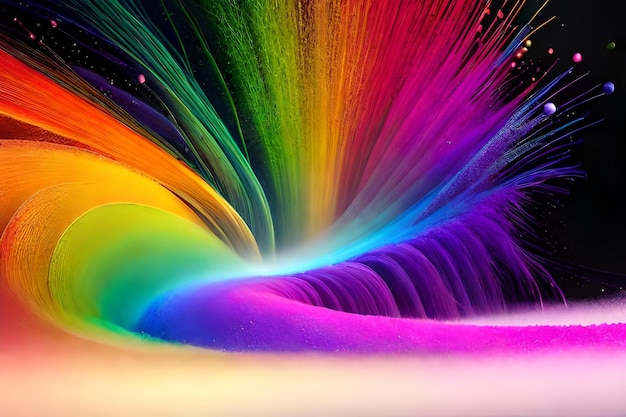 A rainbow colored background with a rainbow colored dye.