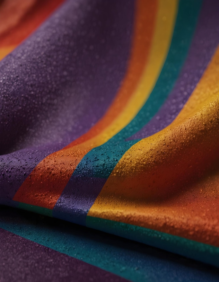 Photo a rainbow colored blanket with the rainbow colors on it