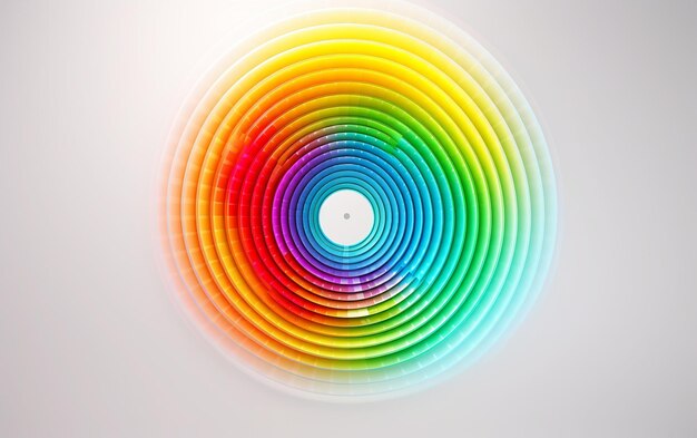 Photo a rainbow colored circle is shown with a rainbow colored circle