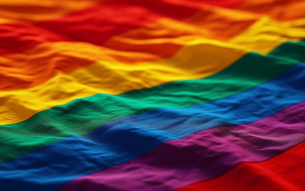 a rainbow colored flag is shown with a rainbow colored cloth