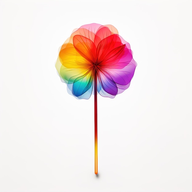 a rainbow colored flower is shown in the picture.