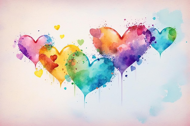 A rainbow colored heart with the word love on it