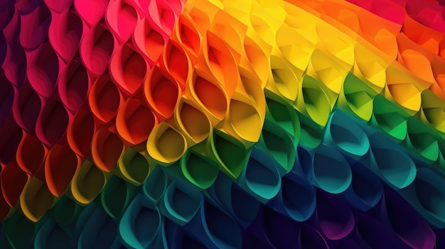 Rainbow colored paper rolls patternxA