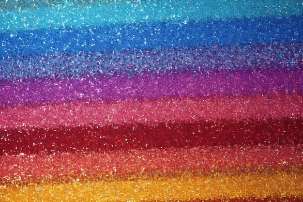 A rainbow colored strip of rainbow is shown in this painting.