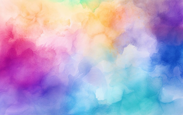 Rainbow Colored Watercolor Texture Background