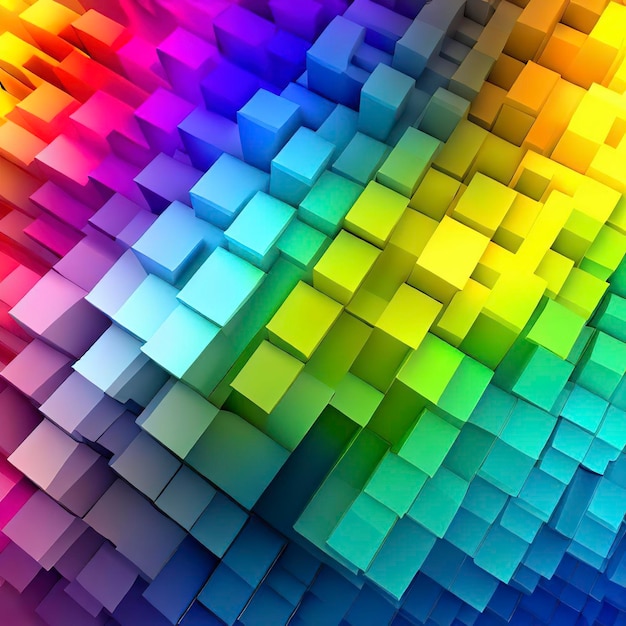 Foto arcobaleno di blocchi colorati sfondo astratto