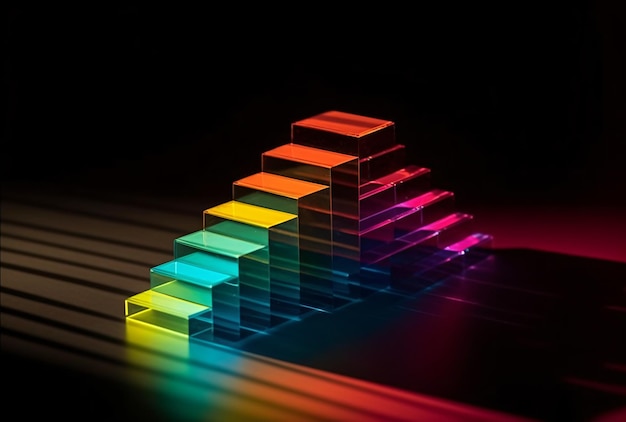 Photo rainbow colorful geometric abstract background