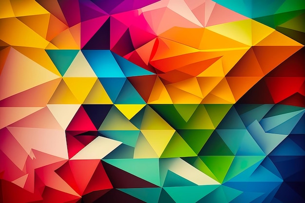 rainbow colorful geometric triangle abstract background illustration Polygonal design abstract mosaic background