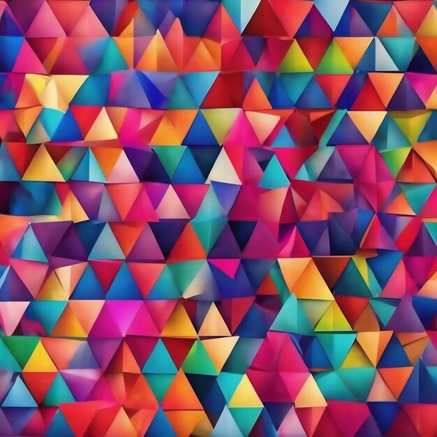 Rainbow colorful geometric triangle abstract background illustration polygonal design