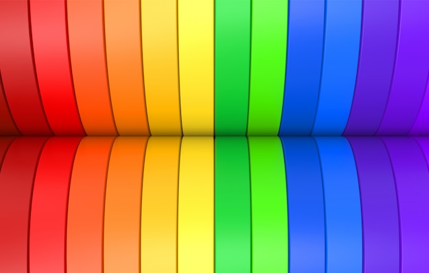 rainbow colorful LGBT curve panel background