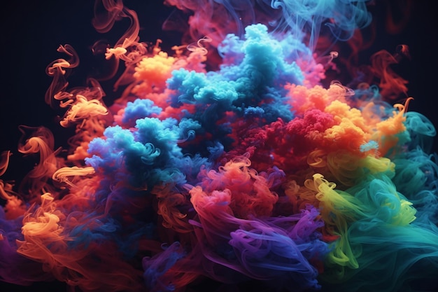 Rainbow Colorful Smoke Wallpaper Smoke Background Smoke Effects Background Smoke Wallpapers Colorful Smoke Background Abstract Smoke Wallpapers AI Generative