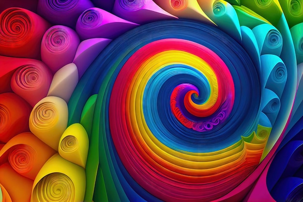 Rainbow colors abstract background for design Gradient Generative AI