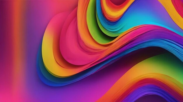 Rainbow colors background abstract vibrant color gradient banner web header poster design copy space