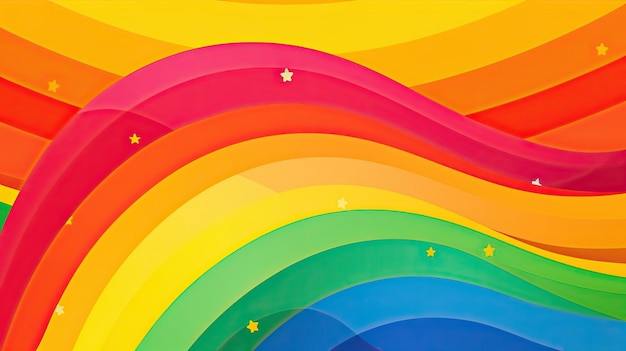 Rainbow Colors Pride Background Illustration AI GenerativexA