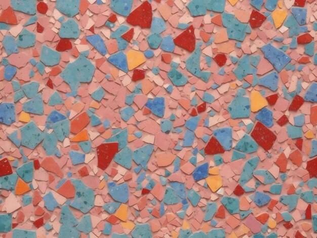 Rainbow colorTerrazzo Texture Mosaic Tiles Terrazzo Marble Background ai generated