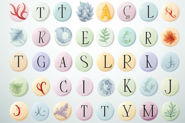 Foto grandi lettere dell'alfabeto colorate arcobaleno su sfondo bianco
