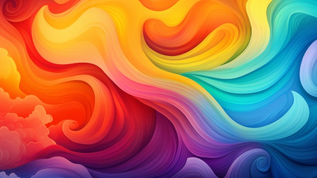 Rainbow creative horizontal banner generative ai