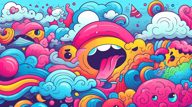 Rainbow of creativity playful and colorful design