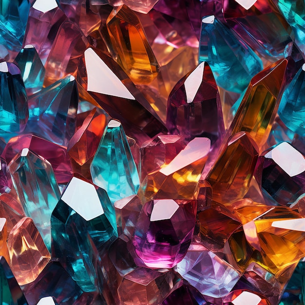 Photo rainbow crystal close up seamless image