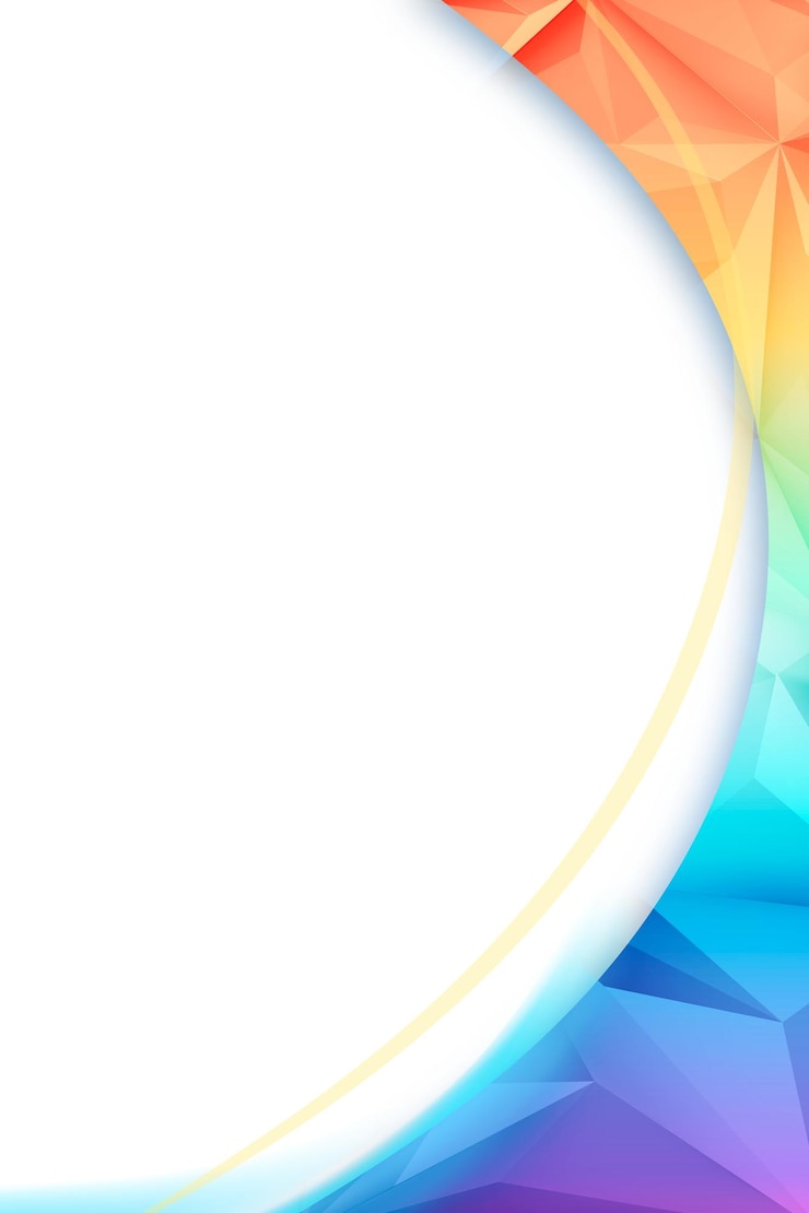Photo rainbow crystaled curve frame template design element