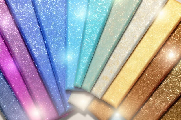 Photo a rainbow curtain with a blue background and gold stars.