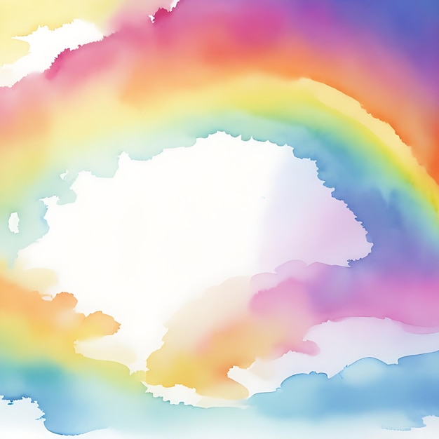 Photo rainbow desktop wallpaper aesthetic watercolor hd background