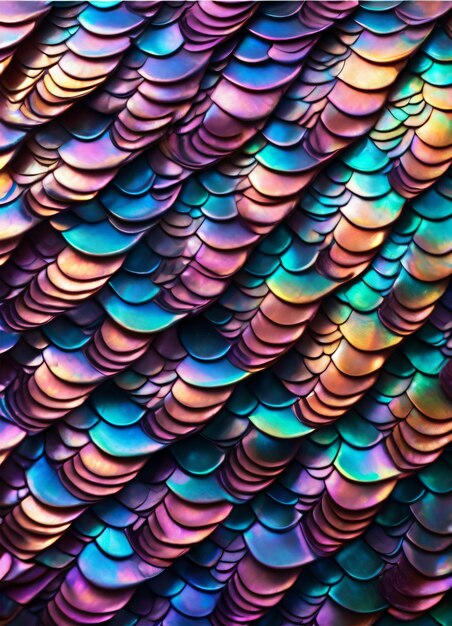 Rainbow Dragon Scale Texture Background Wallpaper