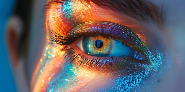 rainbow eye makeup