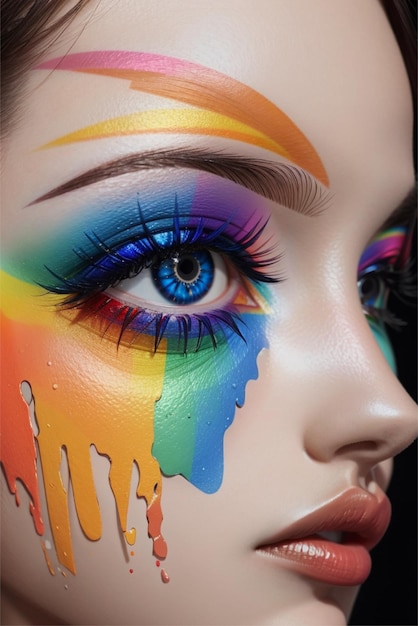 rainbow eye makeup