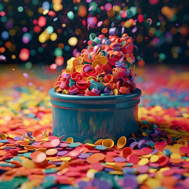 rainbow festive confetti