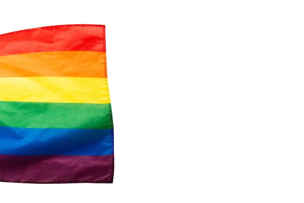 Rainbow flag as a background Top view LGBT flag