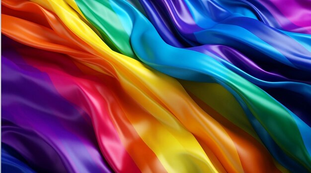 Photo rainbow flag background waving lgbt concept