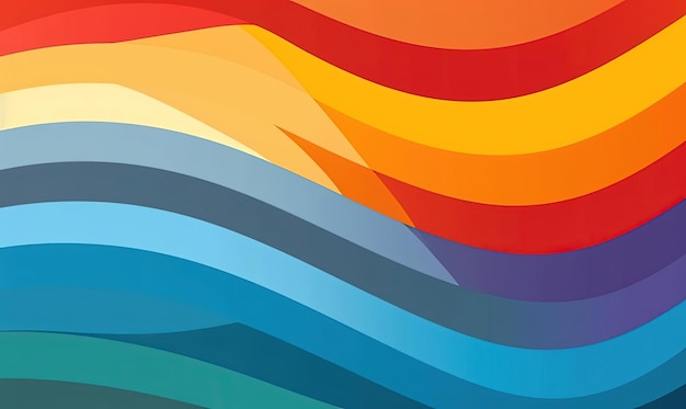 the rainbow flag on grey background in the style of trillwave