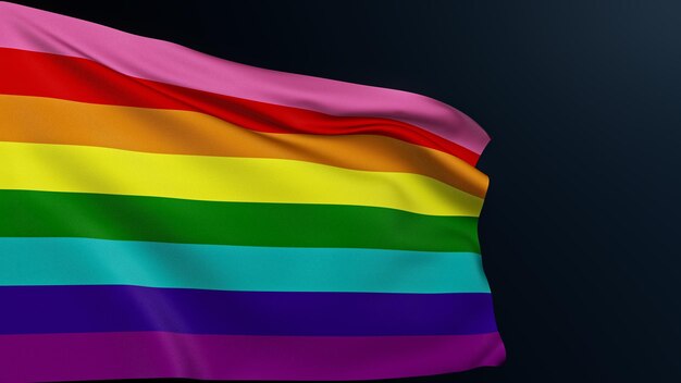 Rainbow flag lgbt pride gay day colorful symbol