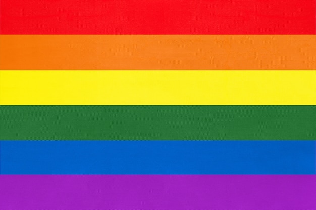 Photo rainbow flag, symbol of lgbt community.