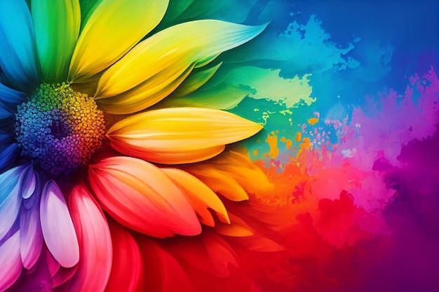 Rainbow flower wallpapers that are high definition