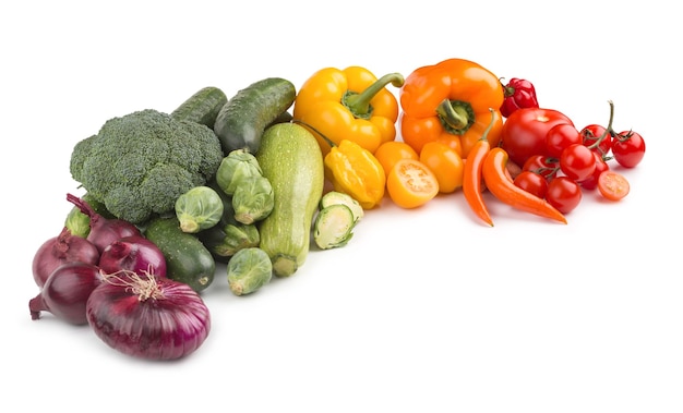 Rainbow of fresh vegetables