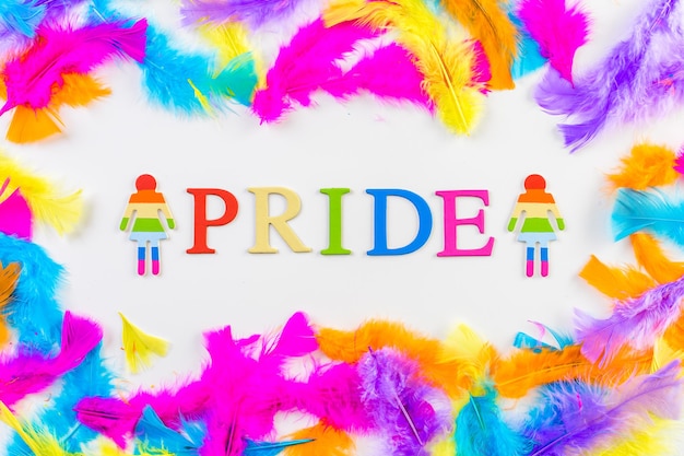 Rainbow Gay Pride-teken op een witte achtergrond.