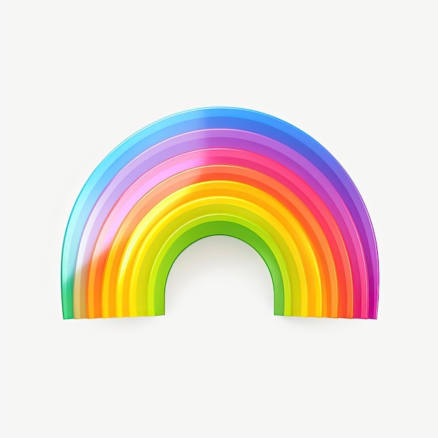 a rainbow icon on transparent background in the style of mesmerizing optical illusions