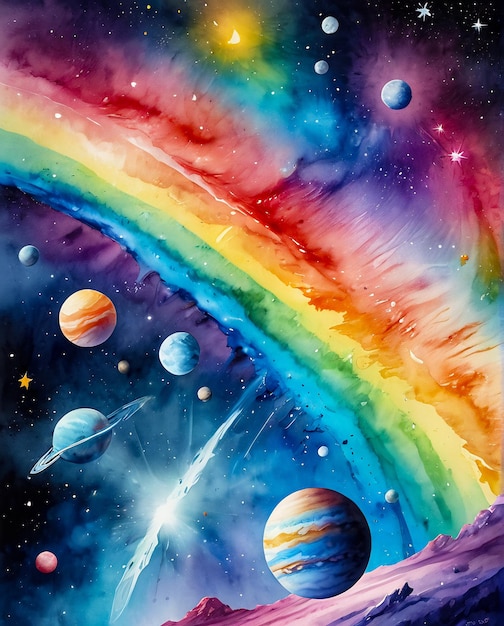 Foto immagine arcobaleno sfondo astratto