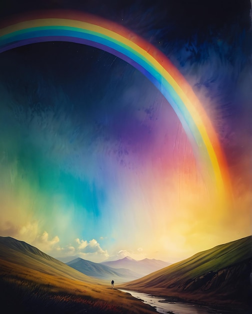 rainbow image abstract background